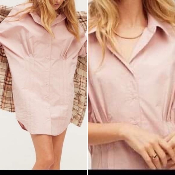 Free People Taia Shirt Dress NWT XS - Picture 2 of 11